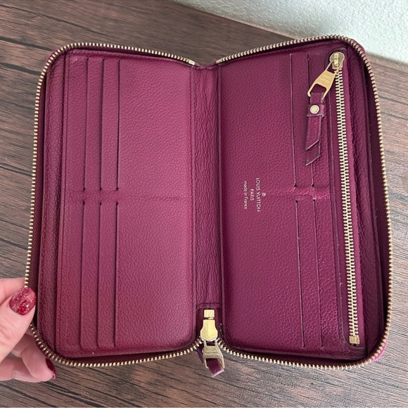 LOUIS VUITTON Monogram Empreinte Leather Zippy Organizer Wallet 7.6”L x 1”W x4”H - Picture 3 of 11